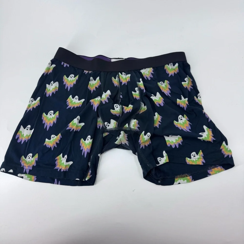 MeUndies Ghost Print Boxer Briefs - Black and‎ Multicolor